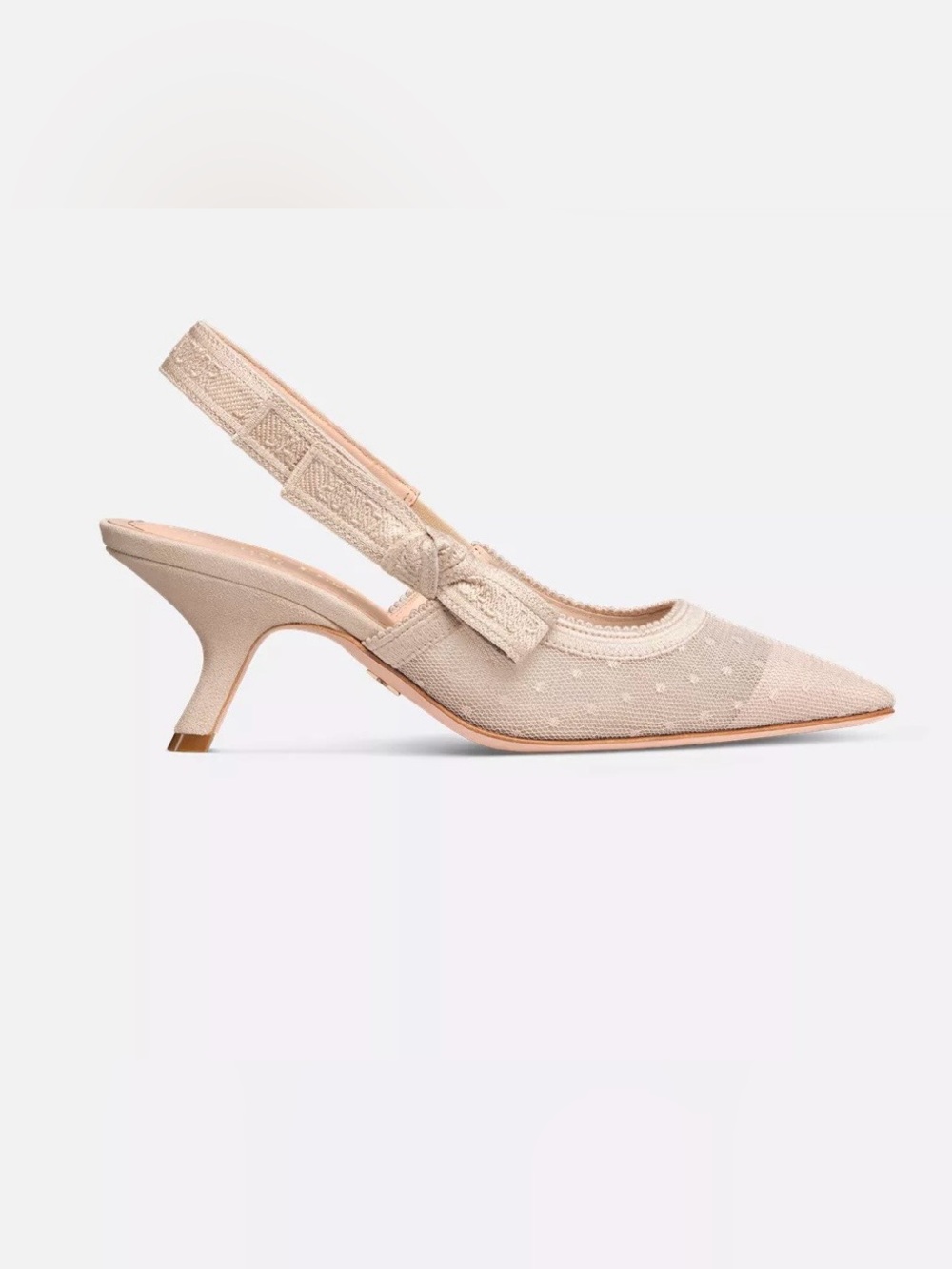 J'Adior Slingback Pump
Transparent Mesh and Nude Plumetis